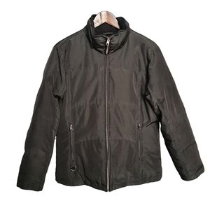 Vintage Feather Down Insolated Warm Winter Jacket Black Size S